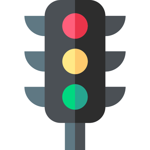 Traffic light Basic Straight Flat icon