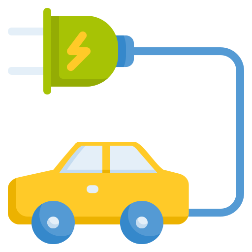 coche eléctrico icono gratis