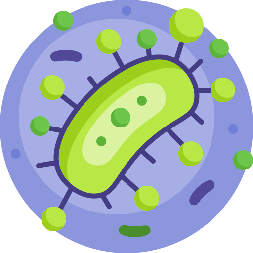 Icono de Bacterias Detailed Flat Circular Flat