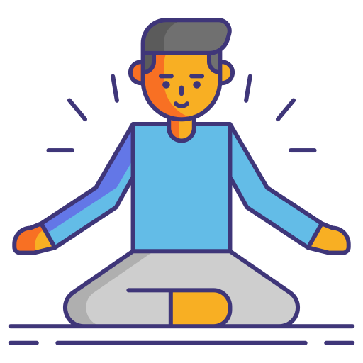 Meditation Flaticons Lineal Color icon