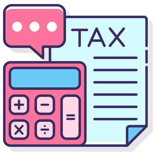 Tax calculate Flaticons Lineal Color icon