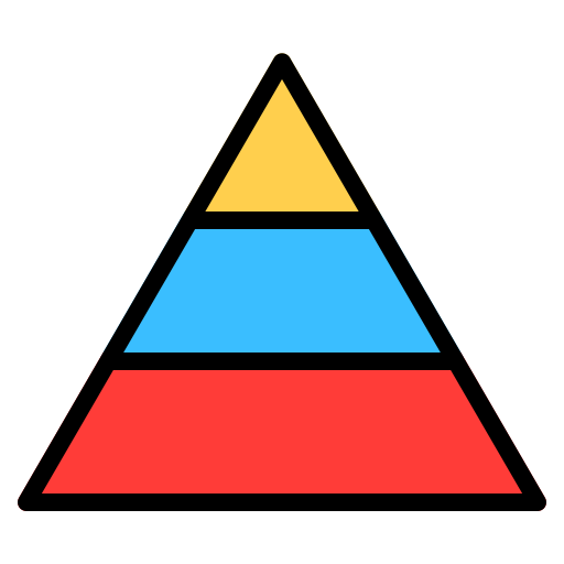 graphique pyramidal Icône gratuit