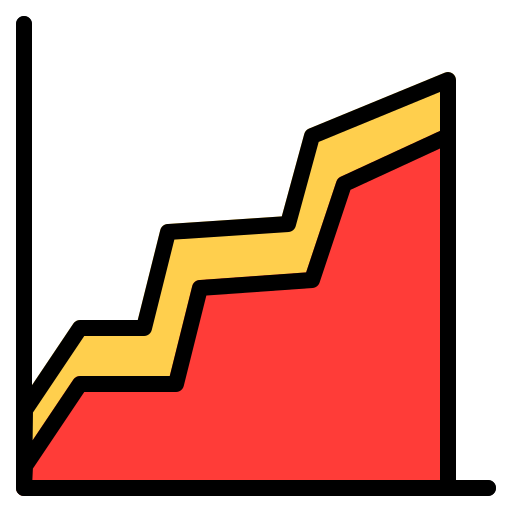 gráfico de área icono gratis