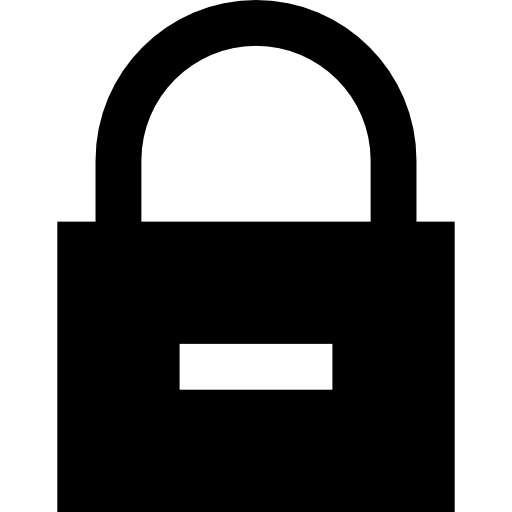 Padlock Basic Straight Filled icon