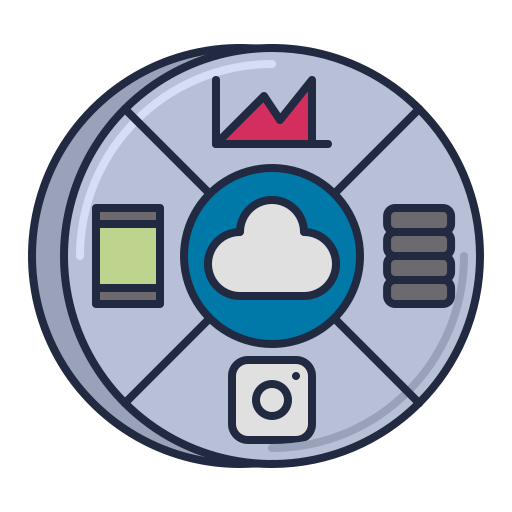 Content management system Flaticons Lineal Color icon