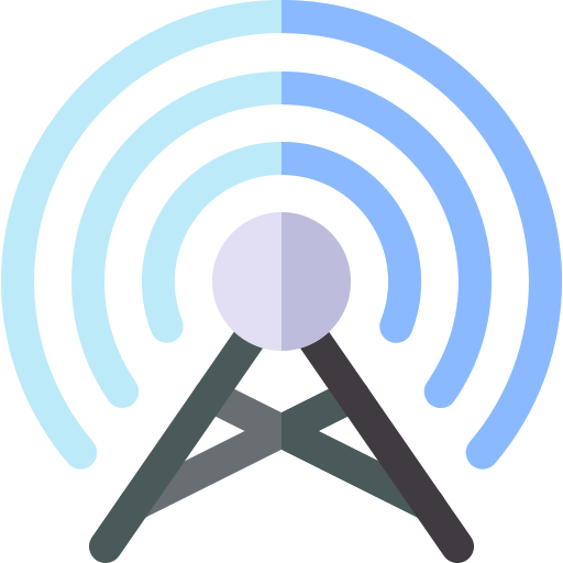 Radio antenna Basic Rounded Flat icon