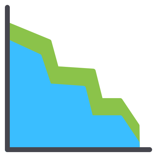 gráfico de área icono gratis