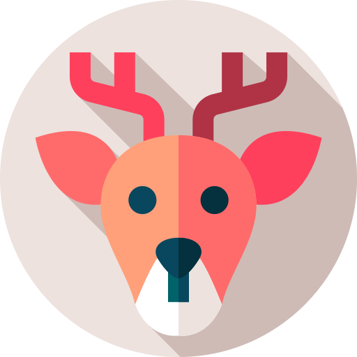 Deer Flat Circular Flat icon