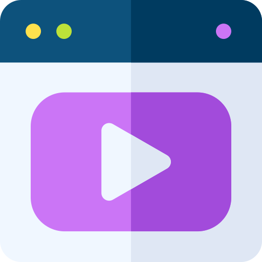 Video player Basic Rounded Flat icon