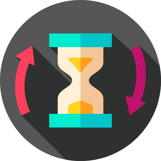 Hourglass Flat Circular Flat icon