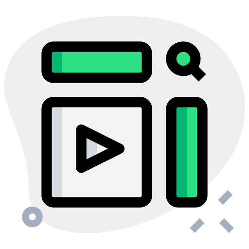 visualización de vídeo icono gratis