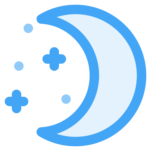 luna creciente icono gratis