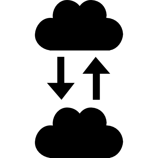 símbolo de interfaz de intercambio de nube icono gratis