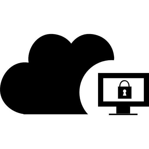 símbolo de nube bloqueada icono gratis