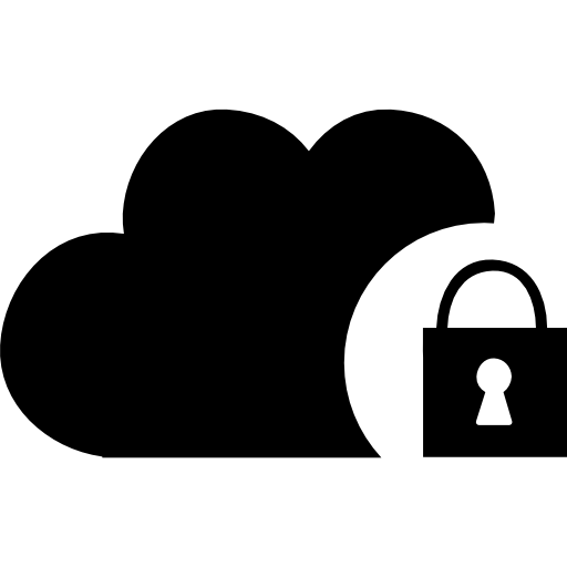 símbolo de nube bloqueada icono gratis