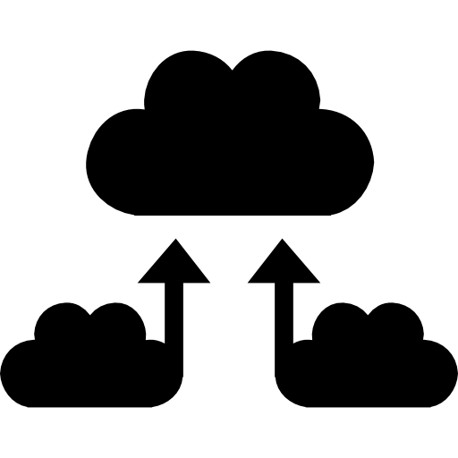 símbolo de interfaz de intercambio de nube icono gratis