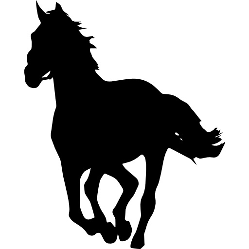 horse galloping silhouette