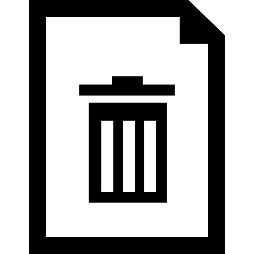 símbolo de interfaz de documento de basura icono gratis