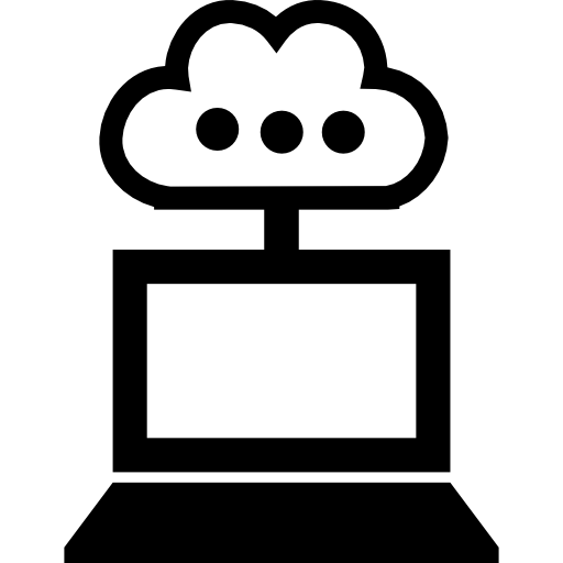 símbolo de interfaz de conexión de nube de computadora icono gratis