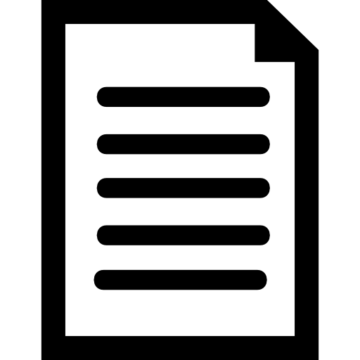 Document symbol with text lines  free icon