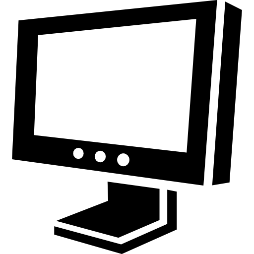 monitor de pantalla ancha en perspectiva icono gratis