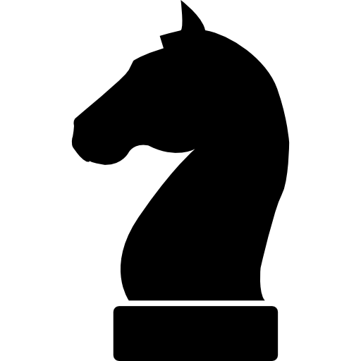 silhueta de cavaleiro de xadrez. elemento de design de ícone preto e branco  de xadrez de cavalo em fundo branco isolado 6993414 Vetor no Vecteezy