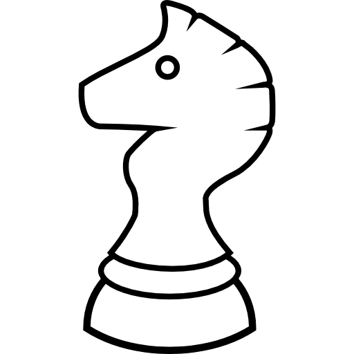 Peça de xadrez de cavalo - ícones de formas grátis
