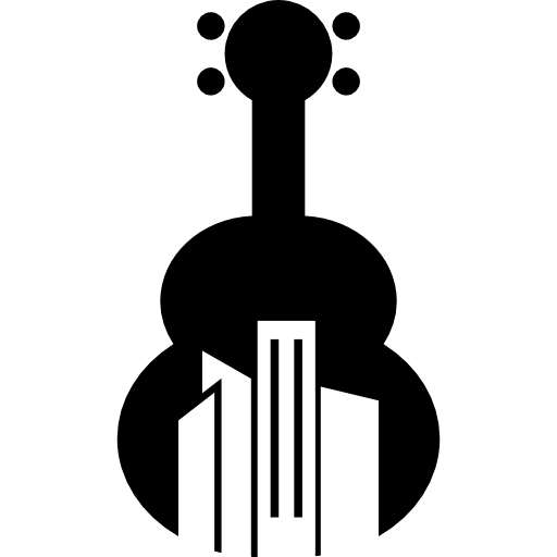 símbolo de la ciudad de la música icono gratis