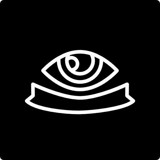 Surveillance logo of an eye in a square free icon Surveillance logo of an eye in a square free icon