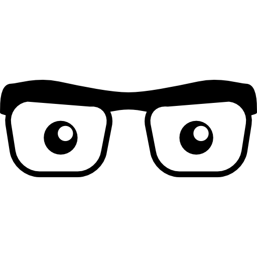 Ojos través de anteojos - Iconos gratis de y utensilios