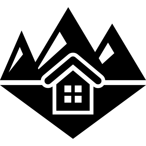 albergue de esquí icono gratis