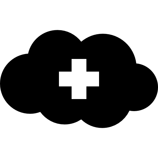 atención médica en la nube icono gratis