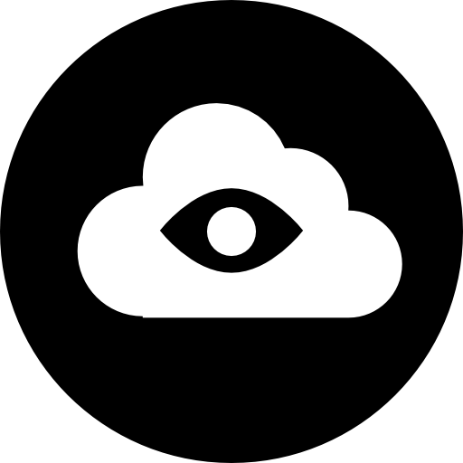 vigilancia a través de la nube icono gratis