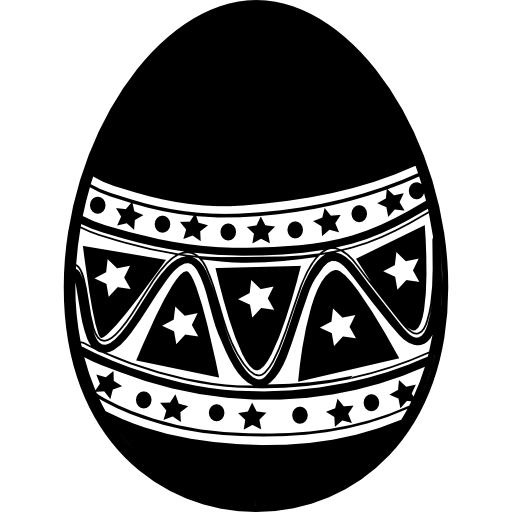 huevo de pascua con diseño ornamental hecho a mano icono gratis