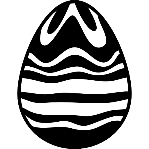 diseño de huevos de pascua de líneas irregulares. icono gratis