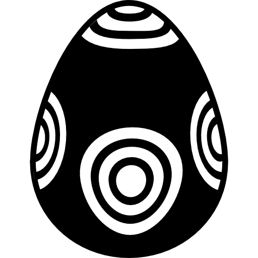 diseño de huevos de pascua de patrón de círculos concéntricos icono gratis