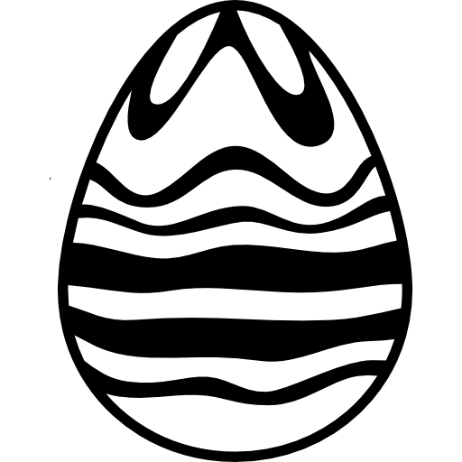 Easter Egg Of White And Black Chocolate Lines Design Svg Png Icon Free  Download (#57837) 