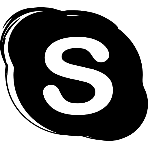 skype logo white png