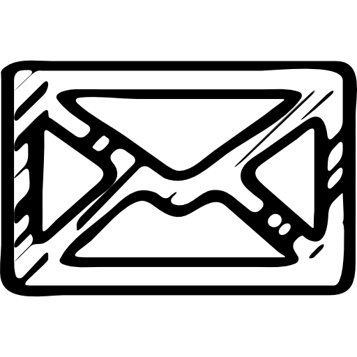 Email sketched envelope back  free icon
