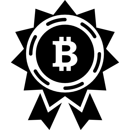 etiqueta de recompensa de bitcoin icono gratis