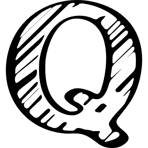 Quora sketched letter logo icon