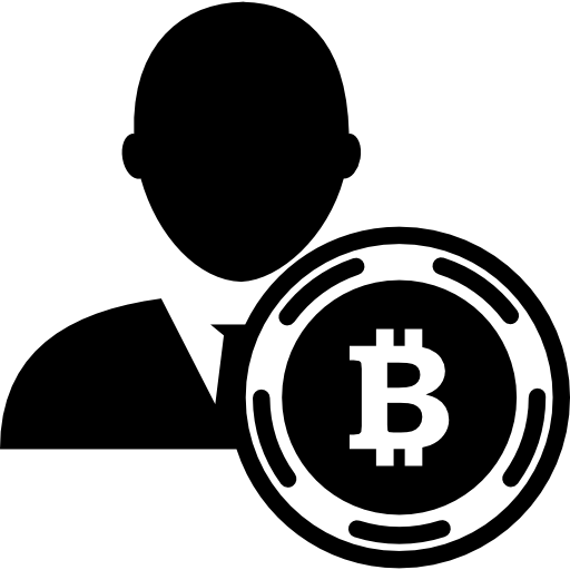 símbolo de usuario de bitcoin icono gratis