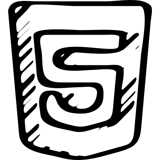 esquema de logotipo bosquejado html 5 icono gratis