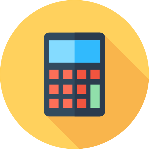 Calculating Flat Circular Flat icon