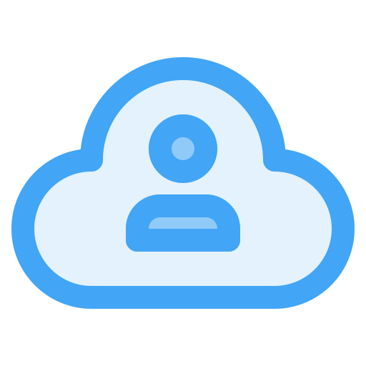 Icono De Nube Generic Blue