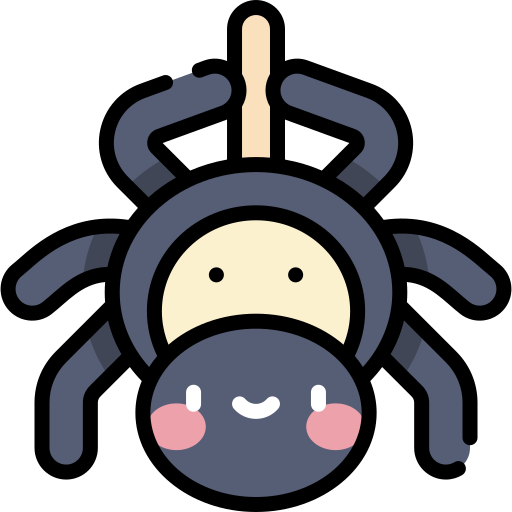 Spider Kawaii Lineal color icon