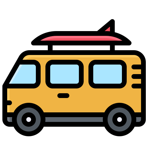 Surf Van - Free Transport Icons