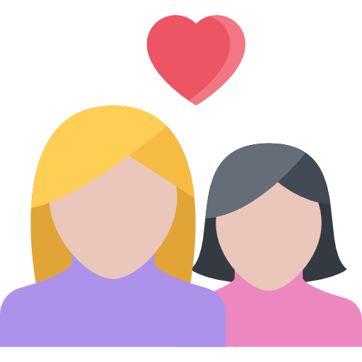 Couple Coloring Flat icon