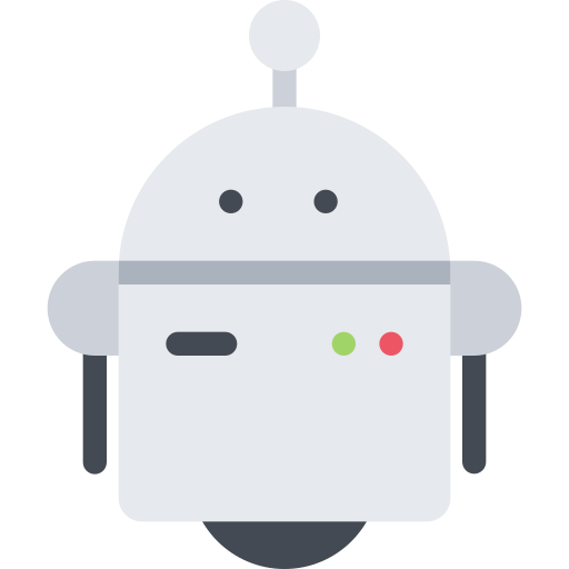 Robot Coloring Flat icon