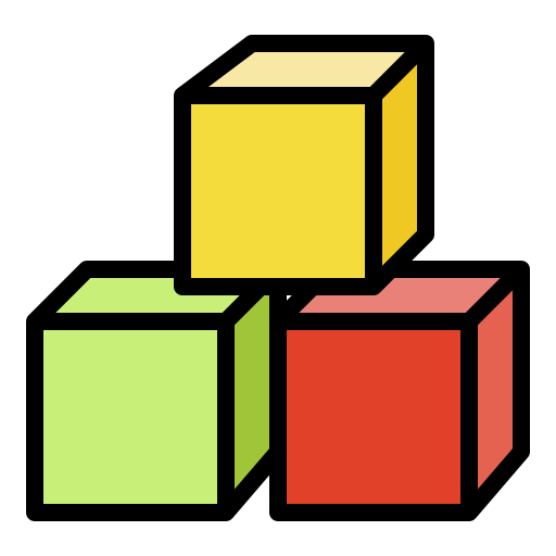 Block Generic Outline Color icon